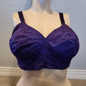 Serenada Bra 46C Purple Wireless Unlined RN99249